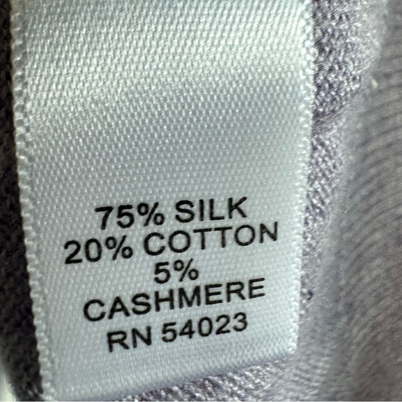 Banana Republic Luxury Blend Mens Purple Silk/Cotton/Cashmere V-Neck Sweater L - Picture 5 of 6